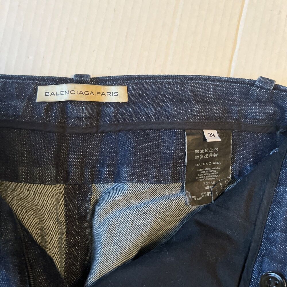 Balenciaga Jean Sz 34 Blue Denim Made In France / See Details - Picture 10 of 14